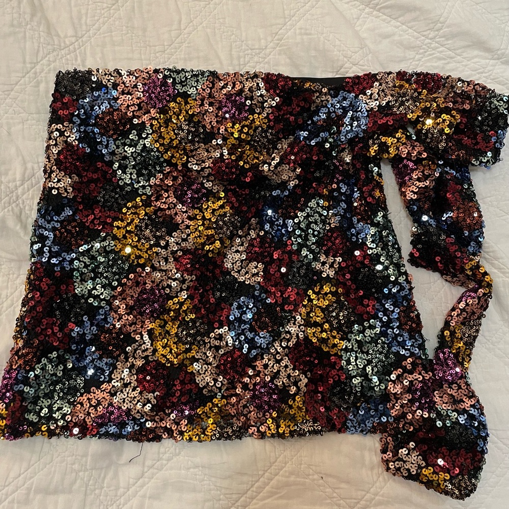 Lulu’s Multicolor Sequin Skirt